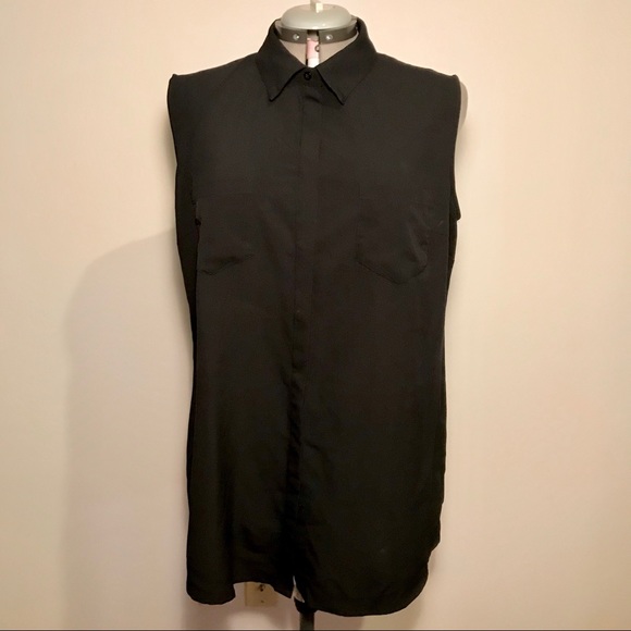 Merona Black Button Up Blouse Size XXL - Picture 2 of 5